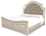 Realyn King Bed with Mirrored Dresser and Nightstand - B743B23