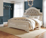 Realyn King Panel Bed, Dresser, Mirror and 2 Nightstands - B743B70