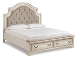 Realyn California King Upholstered Bed, Dresser, Mirror and Chest - B743B25