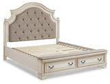 Realyn King Upholstered Bed with Dresser and Mirror - B743B24