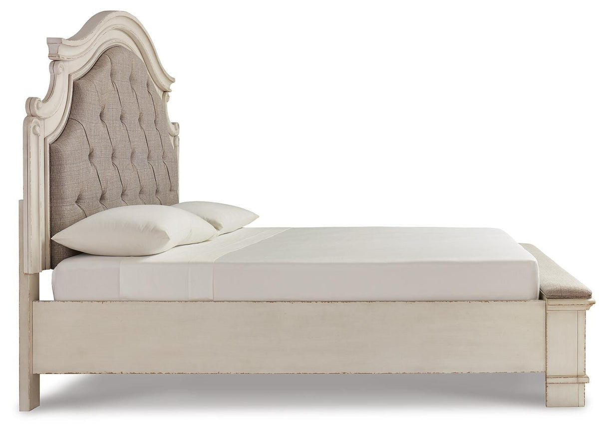 Realyn King Upholstered Bed with Dresser and Mirror - B743B24