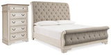 Realyn Queen Upholstered Sleigh Bed and Chest - B743B29