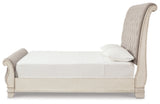 Realyn Queen Upholstered Sleigh Bed and Chest - B743B29