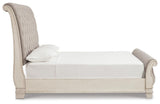 Realyn King Upholstered Sleigh Bed, Dresser, Mirror and 2 Nightstands - B743B51