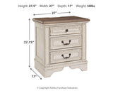 Realyn Queen Upholstered Panel Bed and 2 Nightstands - B743B55