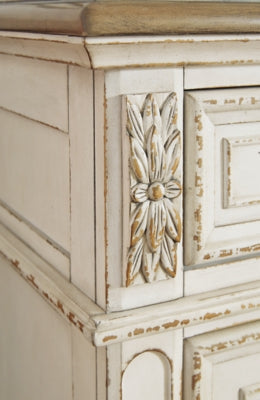 Realyn Queen Upholstered Panel Bed and Chest - B743B54