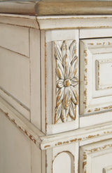 Realyn Queen Upholstered Panel Bed and Chest - B743B54