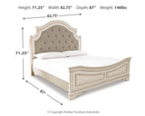 Realyn King Upholstered Panel Bed - B743B6