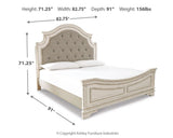 Realyn California King Upholstered Panel Bed - B743B7