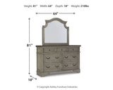 Lodenbay Queen Upholstered Panel Bed, Dresser, Mirror, Chest and Nightstand - B751B9