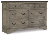 Lodenbay Queen Upholstered Panel Bed, Dresser and Nightstand - B751B13