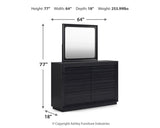 Londer Queen Panel Bed, Dresser and Mirror - B768B3
