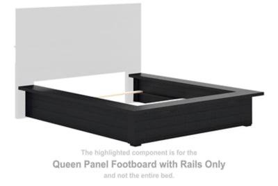 Londer Queen Panel Footboard with Rails - B768-54