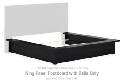 Londer King Panel Footboard with Rails - B768-56