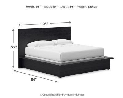 Londer King Panel Bed, Dresser and Mirror - B768B8