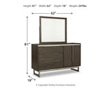 Arkenton King Panel Bed, Dresser and Mirror - B786B8