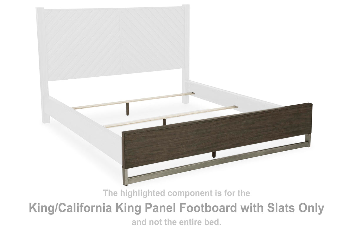 Arkenton King/California King Panel Footboard with Slats - B786-56