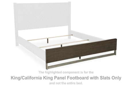 Arkenton King/California King Panel Footboard with Slats - B786-56