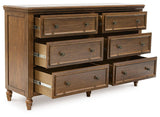 Sturlayne King Upholstered Panel Bed, Dresser and 2 Nightstands - B787B7