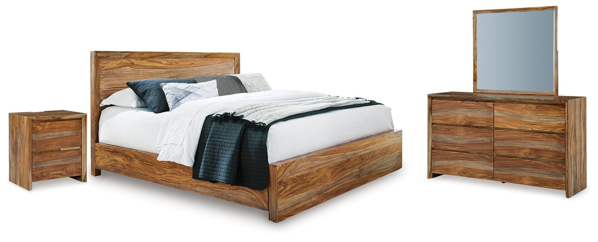 Dressonni Queen Panel Bed, Dresser, Mirror and Nightstand - B790B8