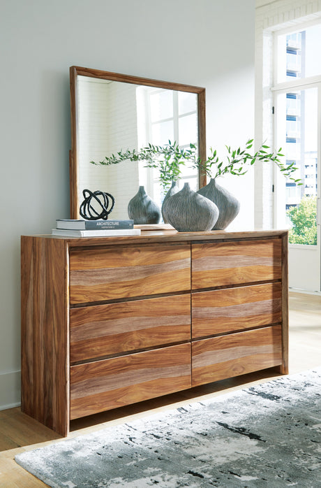 Dressonni Queen Panel Bed, Dresser and Mirror - B790B3