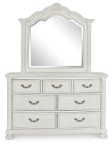 Montelaine Queen Upholstered Panel Bed, Dresser and Mirror - B795B4