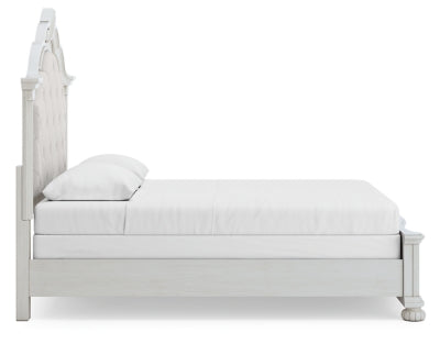Montelaine Queen Upholstered Panel Bed, Dresser and Mirror - B795B4
