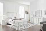 Chalanna Queen Upholstered Storage Bed, Dresser and Mirror - B822B3