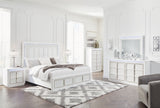 Chalanna Queen Upholstered Storage Bed, Dresser and Mirror - B822B3