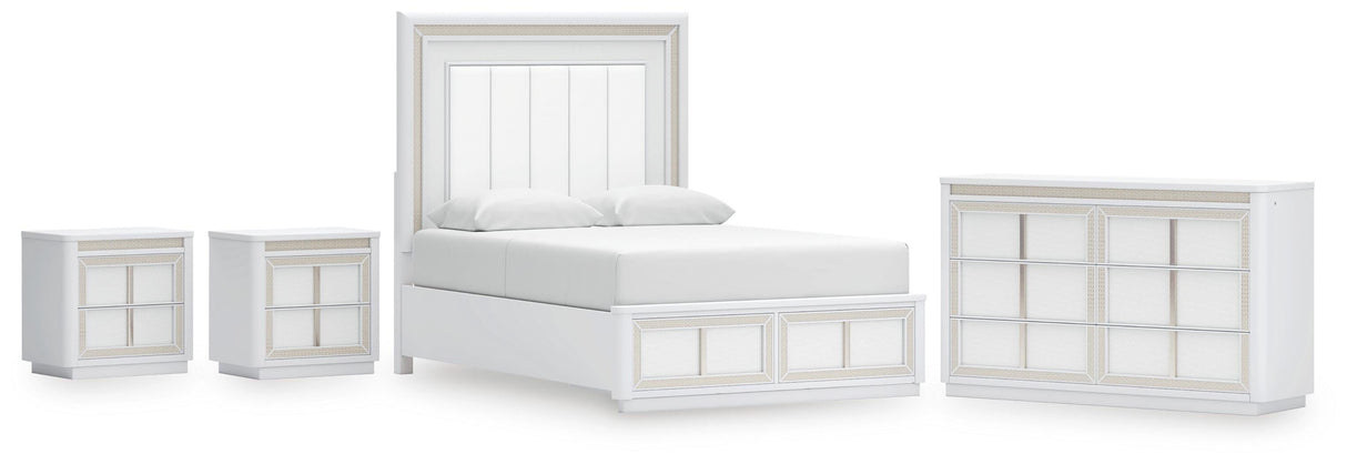 Chalanna Queen Storage Bed, Dresser and 2 Nightstands - B822B9