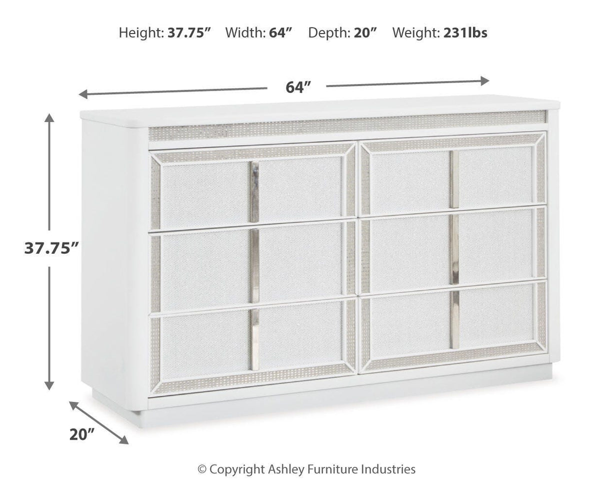Chalanna Queen Storage Bed, Dresser and 2 Nightstands - B822B9