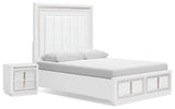 Chalanna Queen Panel Storage Bed and Nightstand - B822B8