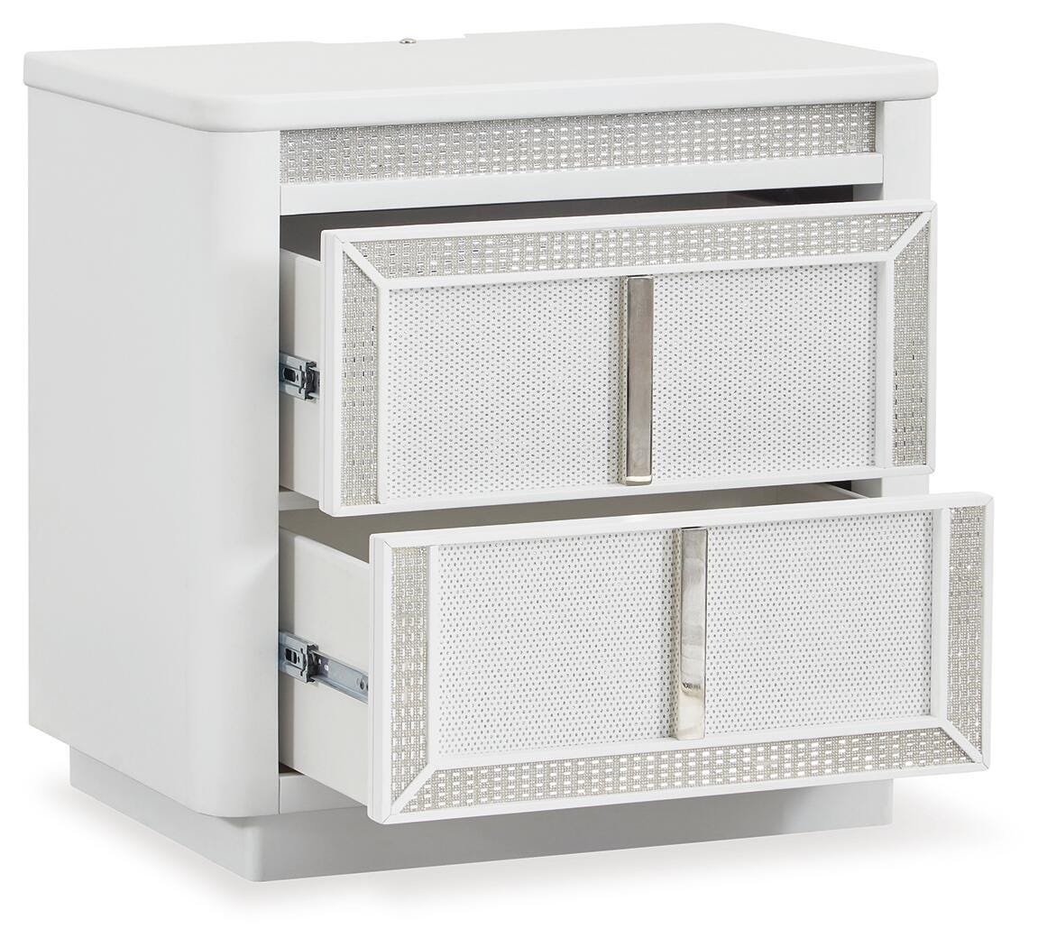 Chalanna Queen Panel Storage Bed and Nightstand - B822B8