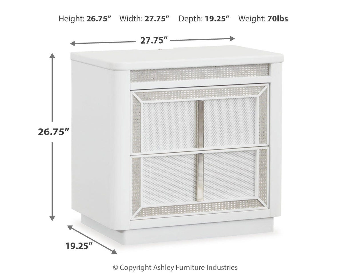 Chalanna Queen Panel Storage Bed and Nightstand - B822B8