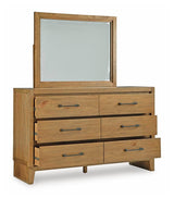 Sherbana Queen Panel Bed, Dresser and Mirror - B833B3