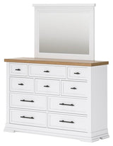 Ashbryn King Panel Storage Bed, Dresser, Mirror and Nightstand - B844B9