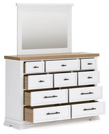 Ashbryn King Panel Storage Bed, Dresser and Mirror - B844B6