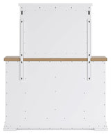 Ashbryn King Panel Storage Bed, Dresser, Mirror and Nightstand - B844B9