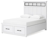 Ashbryn Queen Panel Storage Bed, Dresser and Mirror - B844B3