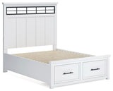 Ashbryn Queen Panel Storage Bed, Dresser and Mirror - B844B3