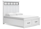 Ashbryn Queen Panel Storage Bed, Dresser and Mirror - B844B3