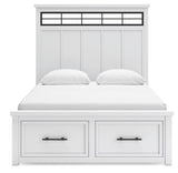 Ashbryn Queen Panel Storage Bed, Dresser and Mirror - B844B3