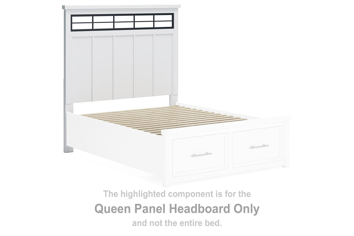 Ashbryn Queen Panel Headboard with Roll Slats - B844-57