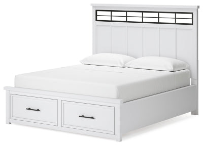 Ashbryn California King Panel Storage Bed, Dresser and Mirror - B844B7