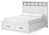 Ashbryn California King Panel Storage Bed, Dresser and Mirror - B844B7