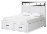 Ashbryn California King Panel Storage Bed, Dresser and Mirror - B844B7