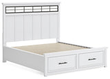 Ashbryn California King Panel Storage Bed, Dresser and Mirror - B844B7