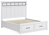 Ashbryn California King Panel Storage Bed, Dresser and Mirror - B844B7