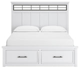 Ashbryn California King Panel Storage Bed, Dresser and Mirror - B844B7