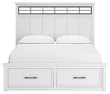 Ashbryn California King Panel Storage Bed, Dresser and Mirror - B844B7